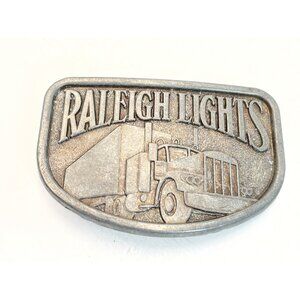 Raleigh Lights Truck Belt Buckle Vintage Cast Metal A497